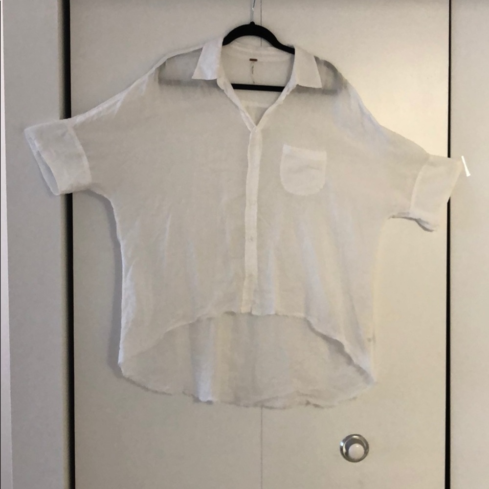 Free people white flowy top - Picture 2 of 4